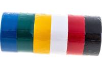 Изолента PVC 19 мм х 0 13 мм х 3 м  6 шт.  цветная  FIT 11027