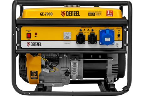 Купить Генератор бензиновый GE-7900  6 5 кВт  220В/50Гц  25 л  ручной старт// Denzel фото №37