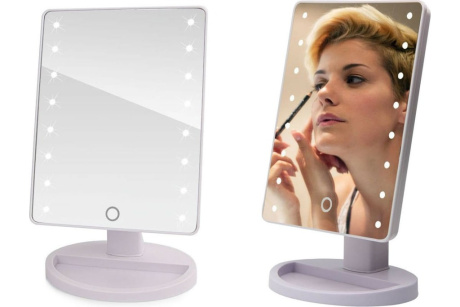 Купить Зеркало косметическое складное ENERGY EN-704  LED подсветка фото №2